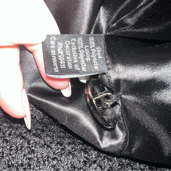 Apt. 9 Womens Boucle' Double Breasted Military Jacket Black Plus Size 1X - Picture 11 of 16